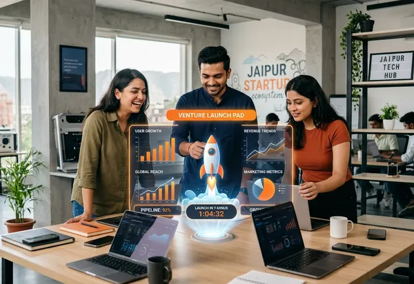 Startup Innovative venture studio launch dashboard and architecture
